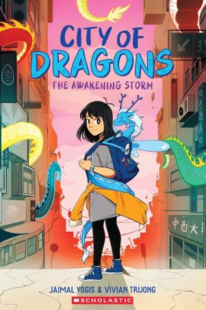 Book cover number 1 for City Of Dragons 01 : The Awakening Storm written by Jaimal Yogis published by Scholastic