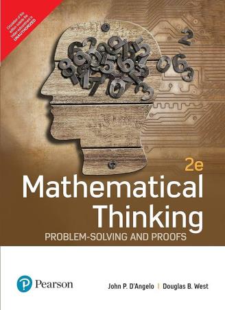 Book cover number 1 for Mathematical Thinking : Problem-Solving And Proofs written by Douglas B. West, John D'Angelo published by Pearson Education
