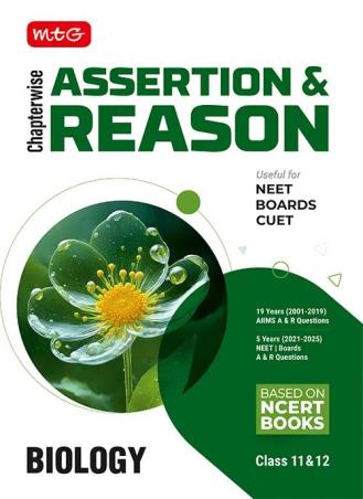 Book cover number 1 for Chapter Wise Assertion & Reason Biology NEET NCERT Class 11 & 12 (2026 Exam) written by NA published by MTG Learning Media (P) Ltd.